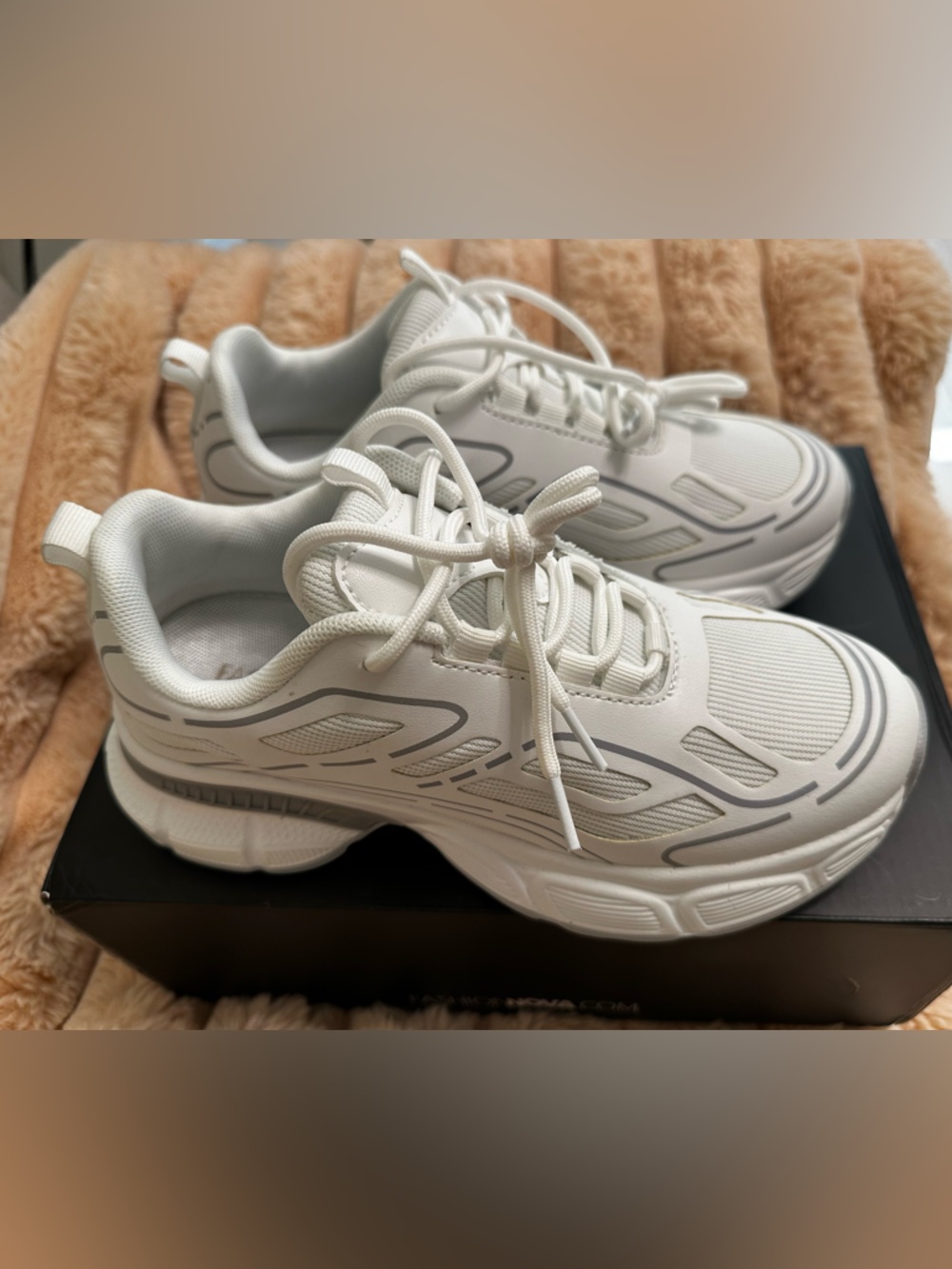 Fashion Nova White Chunky Sneakers